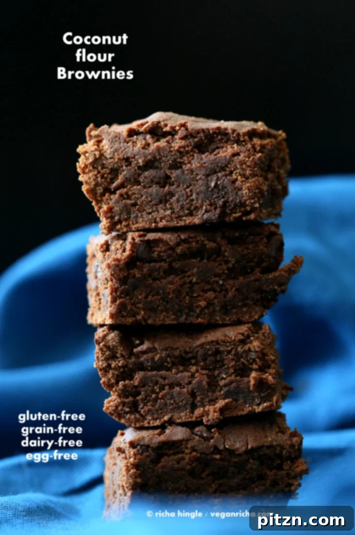 Fudgy Vegan Gluten-Free Coconut Flour Brownies 2 Coconut Flour Brownies | Vegan Richa