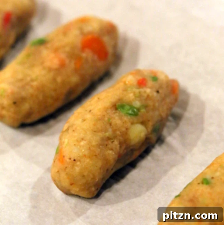 Vegan Bites Spooky Mummy Dogs and Spicy Masala Cutlets 5 Step-by-step image of making vegan veggie potato cutlets