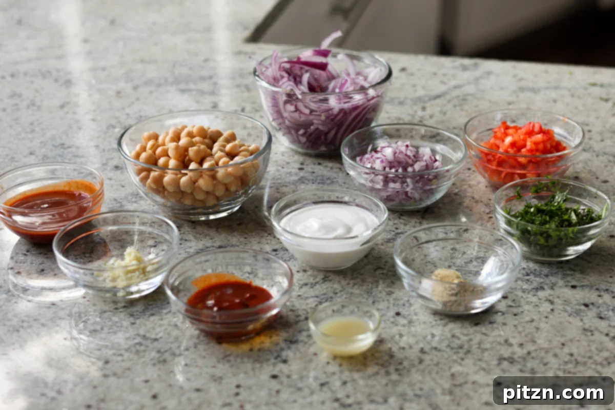Gochujang Chickpea Sandwich with Sweet and Spicy Caramelized Onions 6 gochujang chickpea salad ingredients