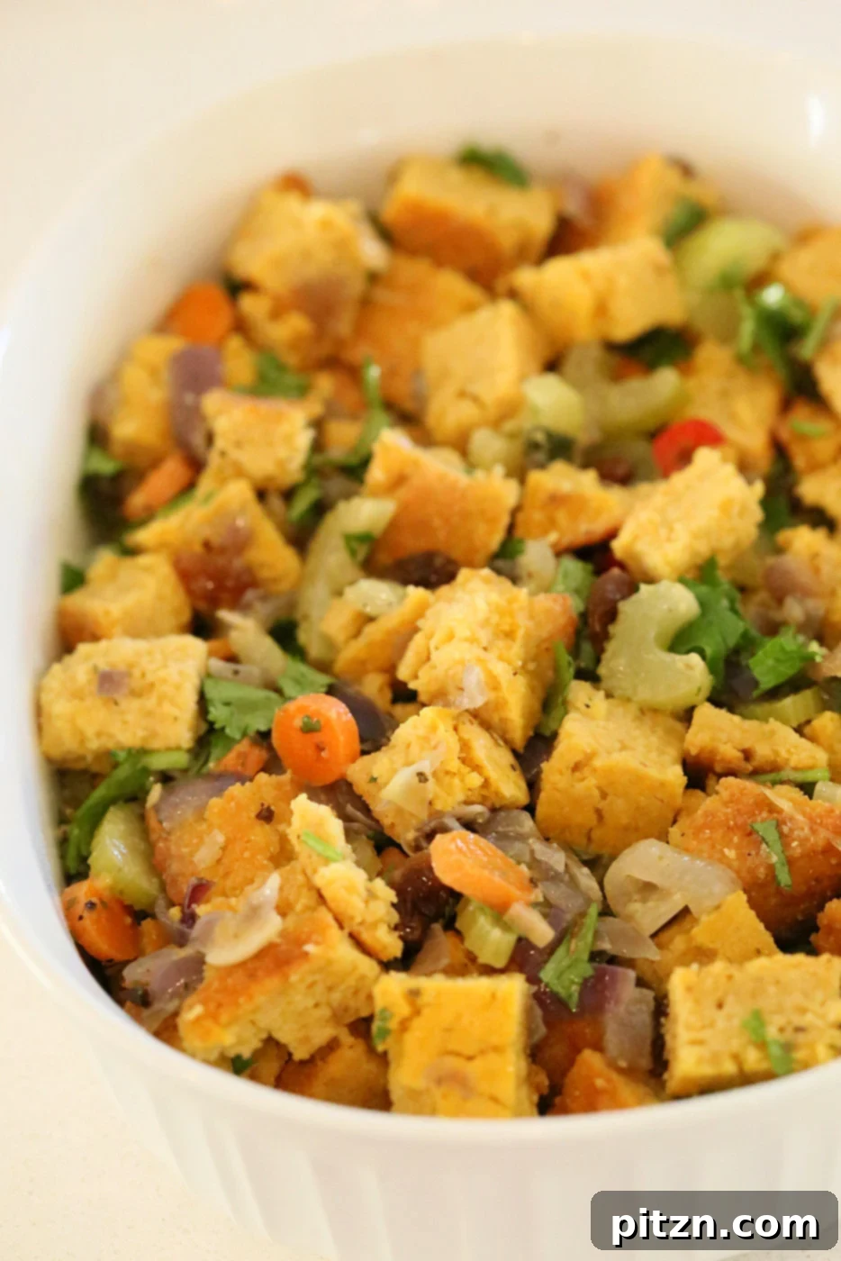 Vegan Cornbread Stuffing for Thanksgiving
