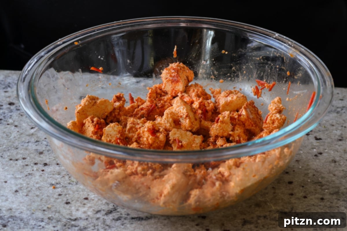 30-Minute Harissa Tofu Bowls for All Diets 11 harissa tofu, before cooking