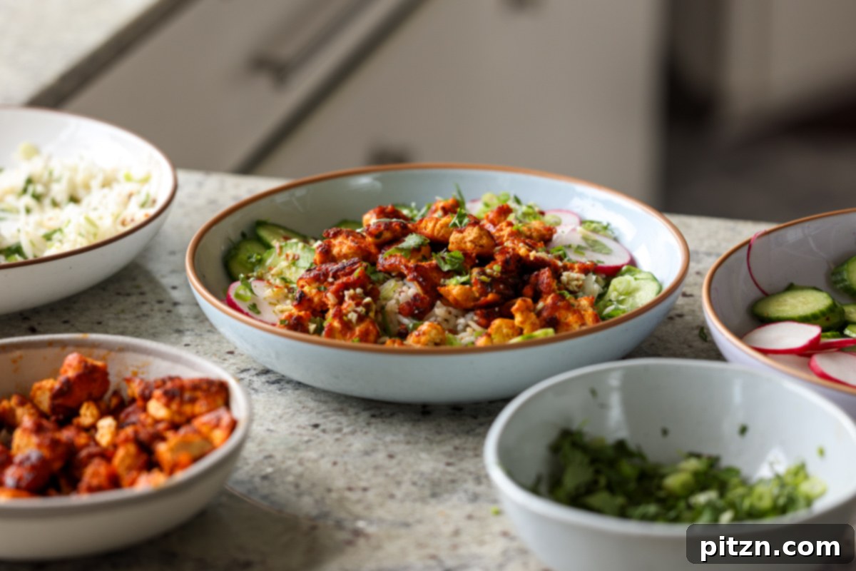 30-Minute Harissa Tofu Bowls for All Diets 23 harissa tofu bowl on the kitchen counter