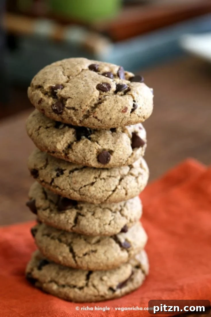 Irresistible Gluten-Free Vegan Chocolate Chip Cookies 5 Close-up of Gluten-Free Vegan Chocolate Chip Cookies