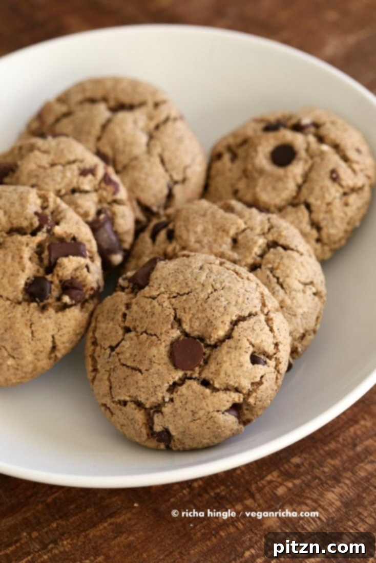 Irresistible Gluten-Free Vegan Chocolate Chip Cookies 7 Gluten-Free Vegan Chocolate Chip Cookies ready to be enjoyed