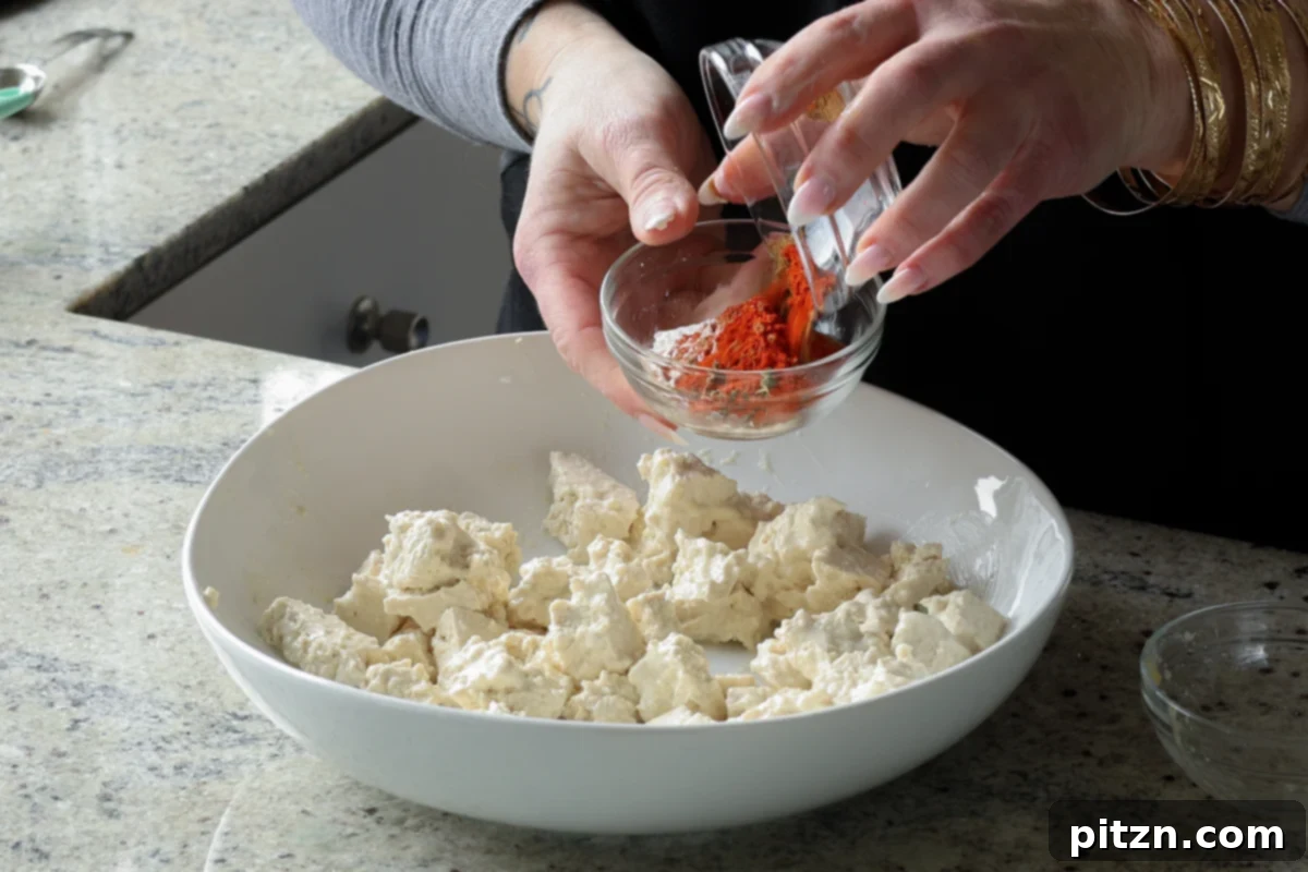 mixing the ground spices and cornstarch