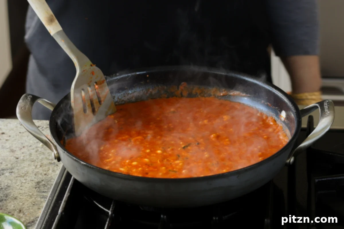 butter chicken sauce after mixing