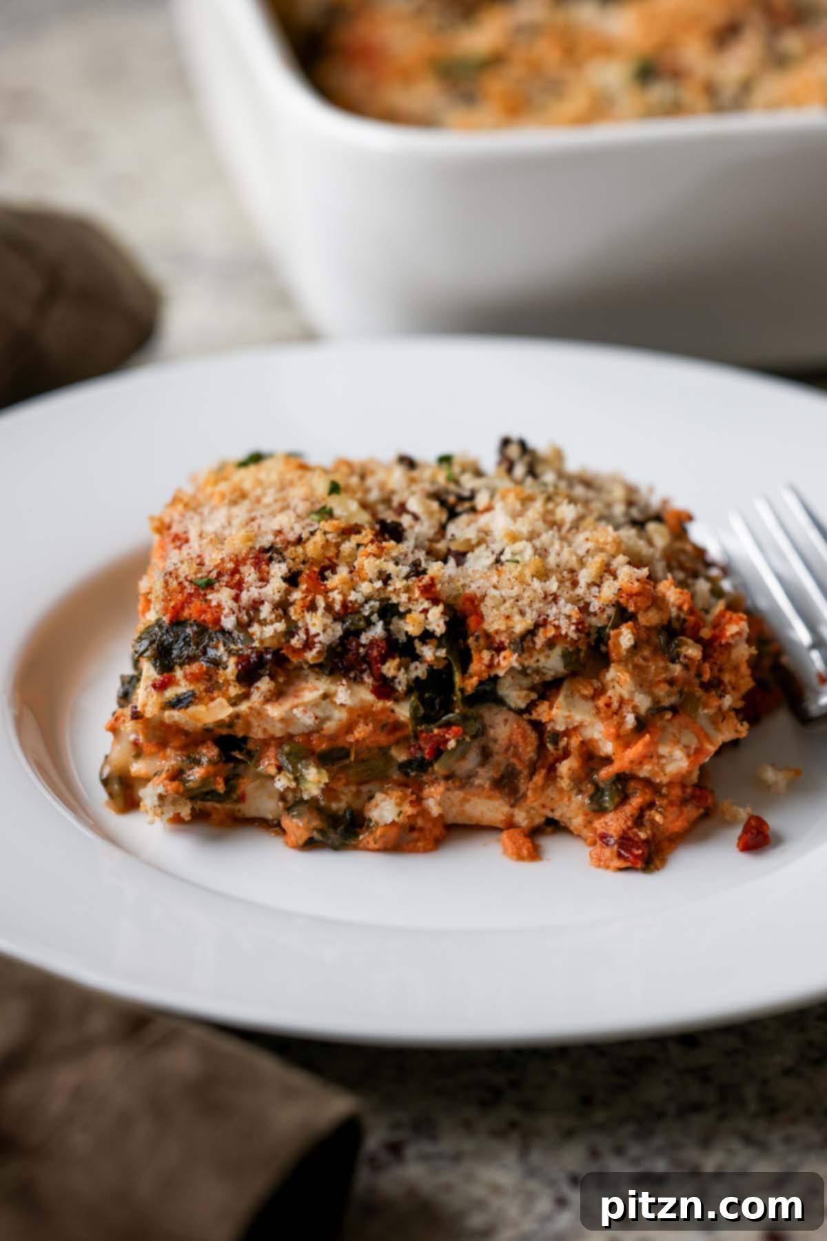 Marry Me Tofu Lasagna Bake 26 plate of marry me tofu