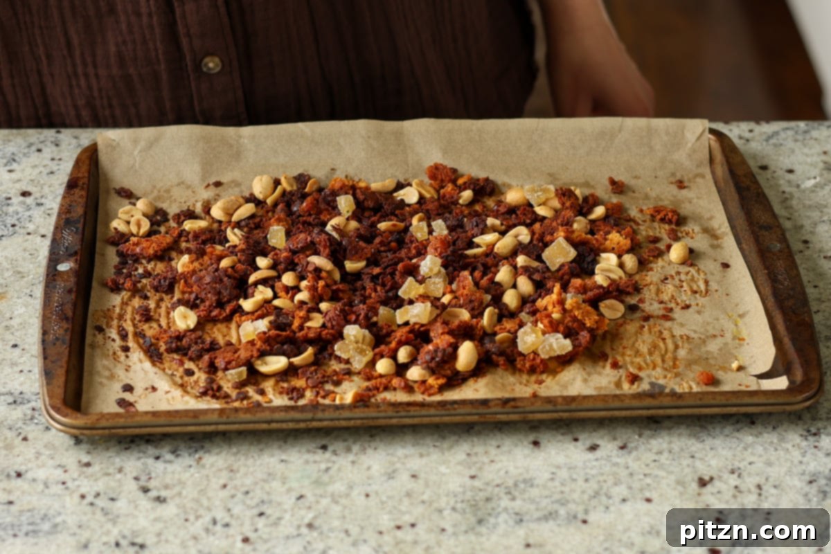 Lentil Protein World Tour Mix 27 Adding mix-ins like candied ginger or dates to the peanut gochujang granola.