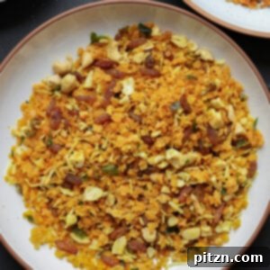 Indian-spiced savory lentil granola in a bowl