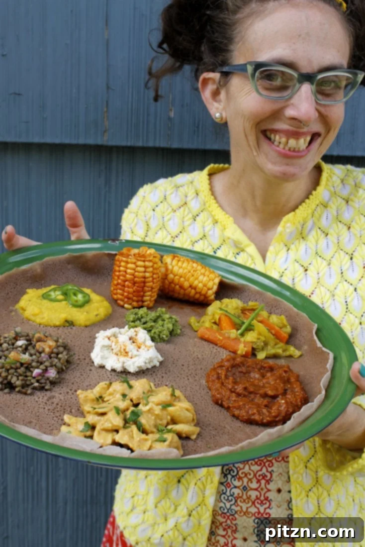 Author Kittee Berns with her delicious Ethiopian creations.