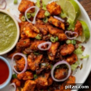 Crispy Vegan 555 Chicken Bites 6 vegan chicken 555 on a plate with chutneys for dipping