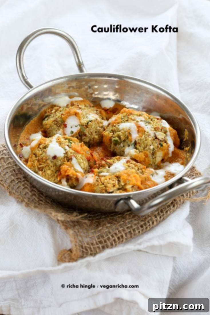 Vegan Baked Cauliflower Kofta Spiced Tomato Onion Curry 2 Cauliflower Kofta Curry | Vegan Richa
