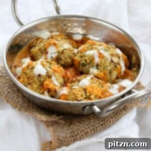 Vegan Baked Cauliflower Kofta Spiced Tomato Onion Curry 8 Cauliflower Kofta Curry