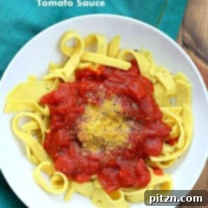 Thumbnail image of Vegan Chickpea Noodles with Garlic Tomato Sauce