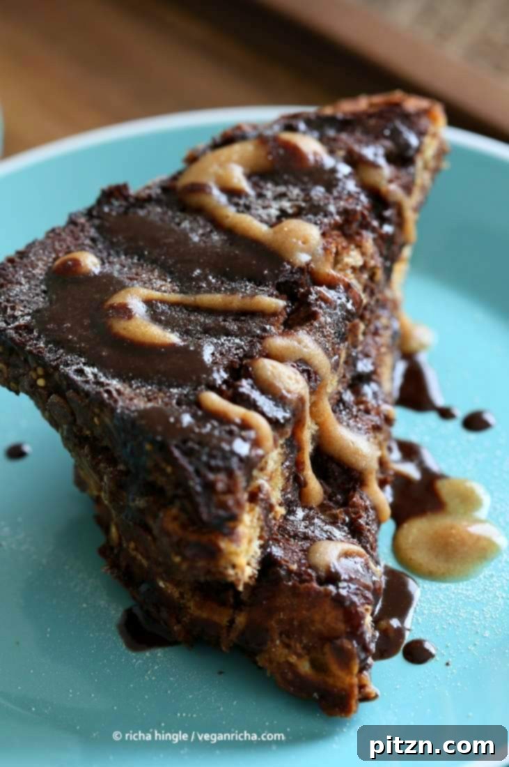 Decadent Salted Caramel Brownie French Toast with Almond Butter 11 PB Date Caramel Brownie French Toast | Vegan Richa