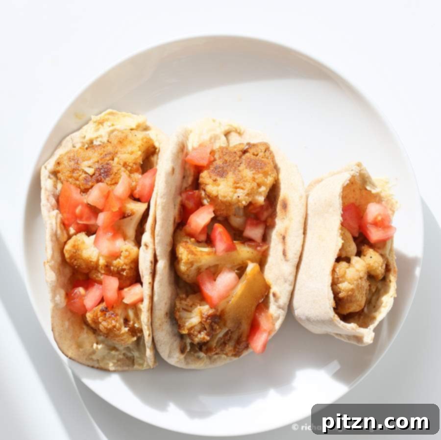 Vegan Shawarma: Spiced Cauliflower Wraps with Hummus & Tahini 4 Steps for assembling Vegan Cauliflower Shawarma wraps