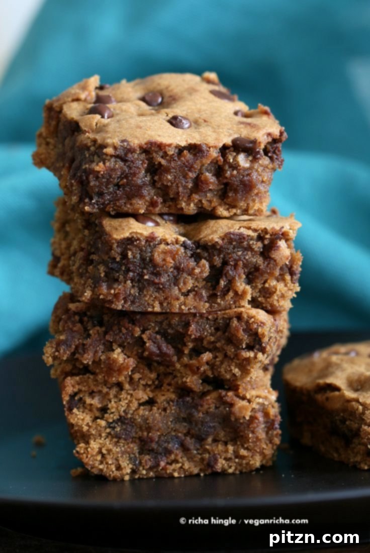 Plant-Powered Treats to Spoil Mom 11 Vegan Almond Butter Blondies | Vegan Richa