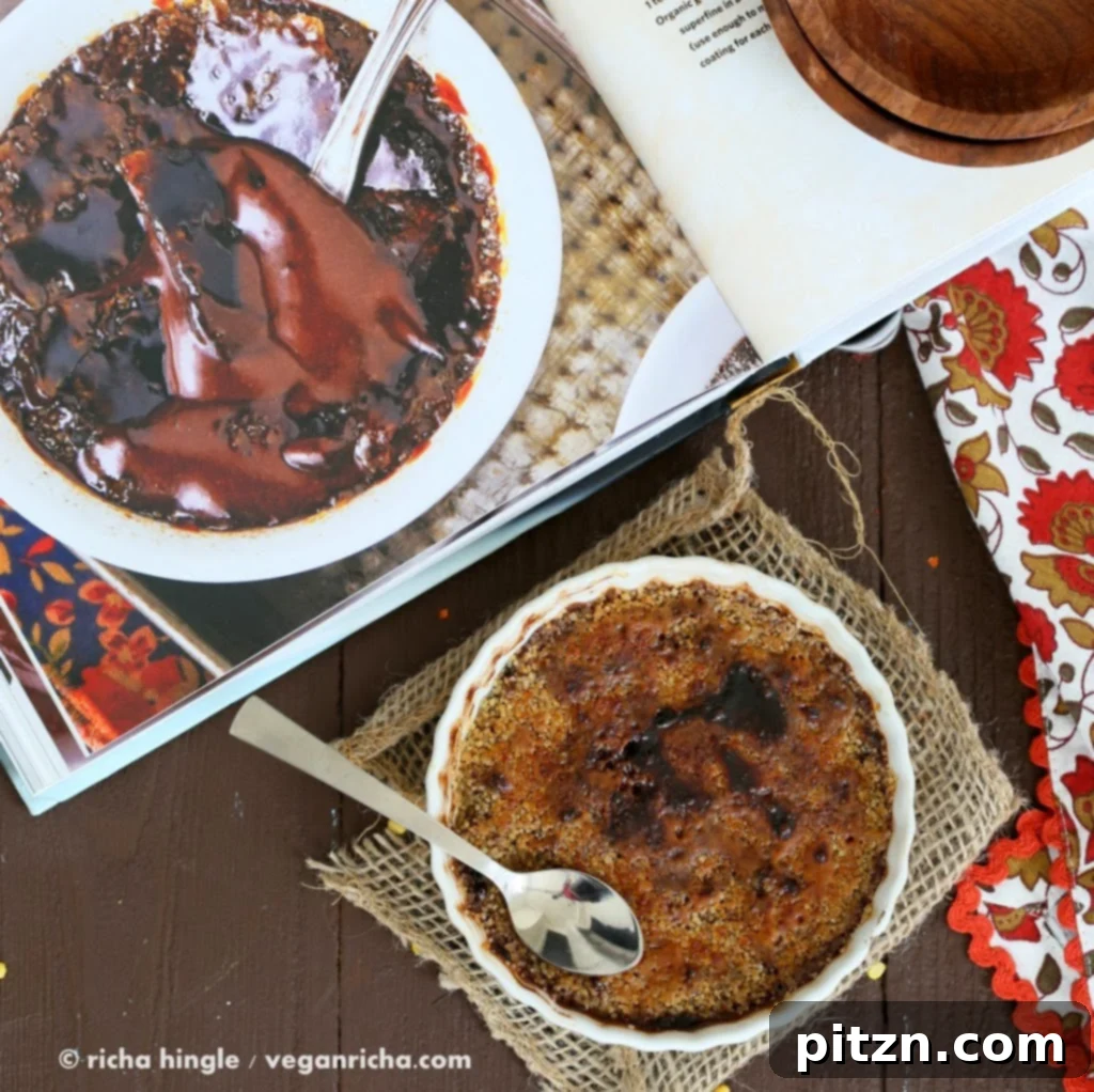 Decadent Vegan Chocolate Torte 4 Mocha Creme Brulee, a delicious vegan dessert from Fran Costigan's cookbook