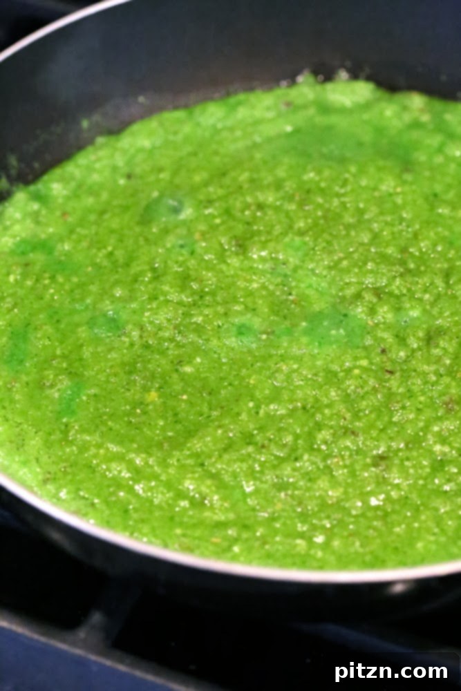 Cooking the cilantro and onion paste