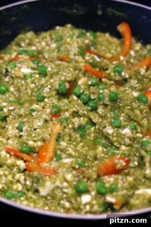 Simmering the Gobi Mutter Keema