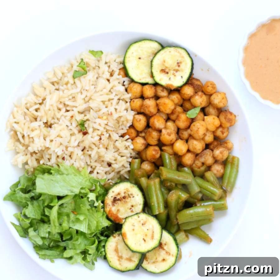 Masala Chickpea Bowl with Chana masala Spice Chickpea Dressing | Vegan Richa