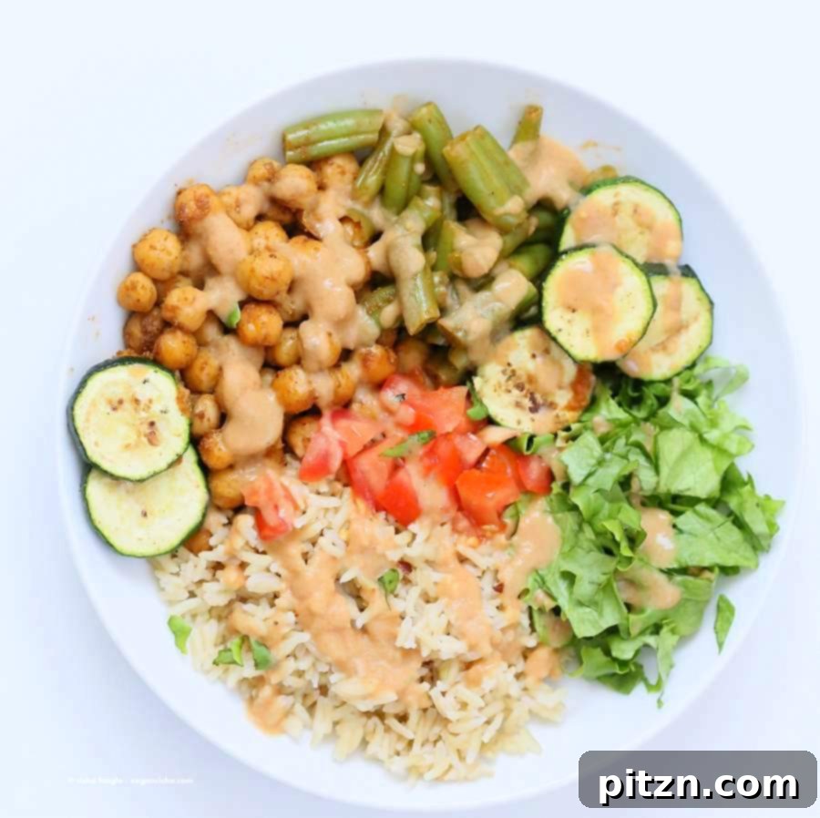Masala Chickpea Bowl with Chana Masala Spice Cream Sauce | Vegan Richa