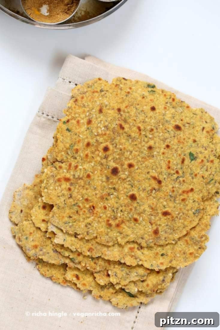 Cooking Methi Thepla on a Skillet - Golden Brown Savory Flatbread