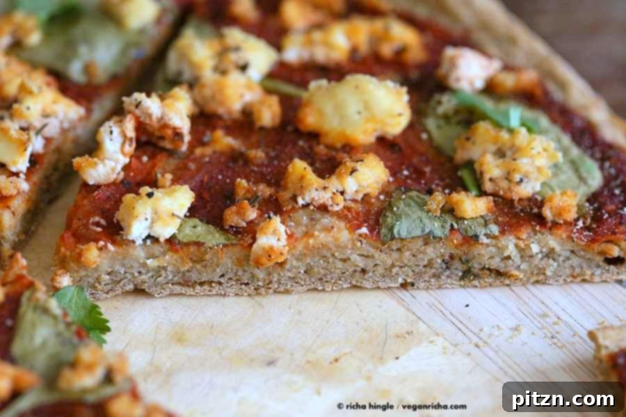 Easy Gluten Free Yeast Free Vegan Pizza Base 4 Close-up of the Soft and fluffy Gluten-free Yeast-free Vegan Pizza Crust, showcasing its non-crumbly texture.