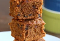 Irresistible Vegan & Gluten-Free Sweet Potato Chocolate Chip Blondies