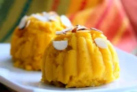 Sweet Mango Semolina Pudding