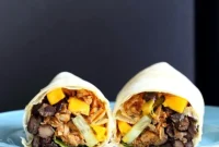 Caribbean Jerk Jackfruit Wraps with Mango and Black Beans