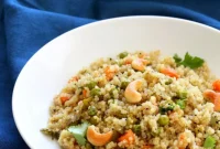Spiced Quinoa Upma with Carrots and Peas