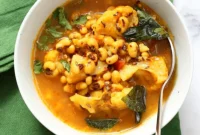 Instant Pot Black Eyed Pea, Cauliflower & Potato Curry (Gobi Aloo Lobia)