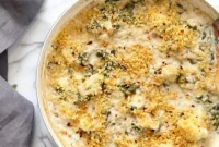 Creamy Spiced No Bake Vegan Cauliflower Gratin