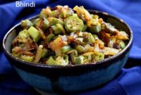 Mom’s Indian Okra and Onion Stir Fry Pyaaz Waali Bhindi Subzi Vegan Gluten Free