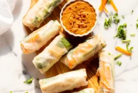 Refreshing Vegan Spring Rolls with Creamy Peanut Sauce