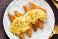 Shahi Tukda Royal Golden Toasts with Rabri Custard