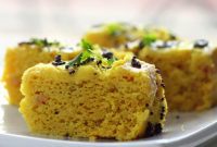 Khaman Dhokla Fluffy Savory Steamed Chickpea Cakes Gluten Free Vegan