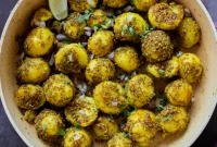 Crispy Peanut Sesame Potatoes