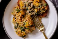 Comforting Delicata Squash and White Bean Casserole