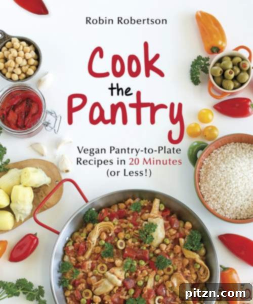 Vegan Chipotle Corn Chowder: A Cook The Pantry Book Review 4 Cook the Pantry cookbook by Robin Robertson, featuring vibrant and quick vegan recipes for easy plant-based meals, available now.