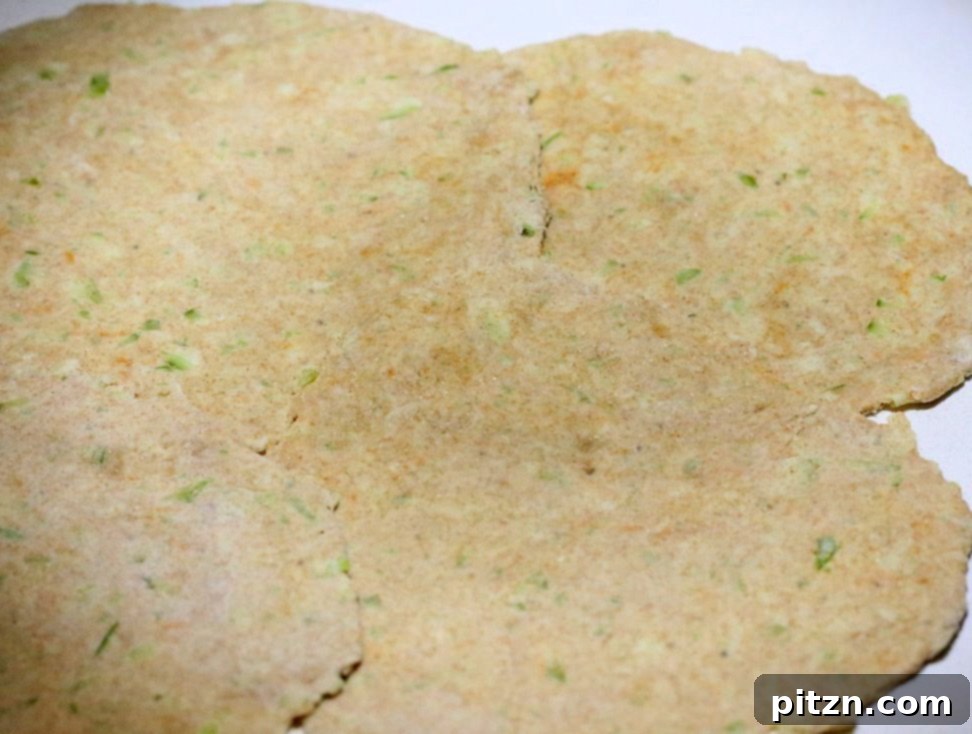 Lauki Paratha - Spiced Opo Squash / Zucchini Wheat Flatbread. Easy Indian flatbread. Yeast-free, Whole grain | VeganRicha.com #vegan #Indian #recipe