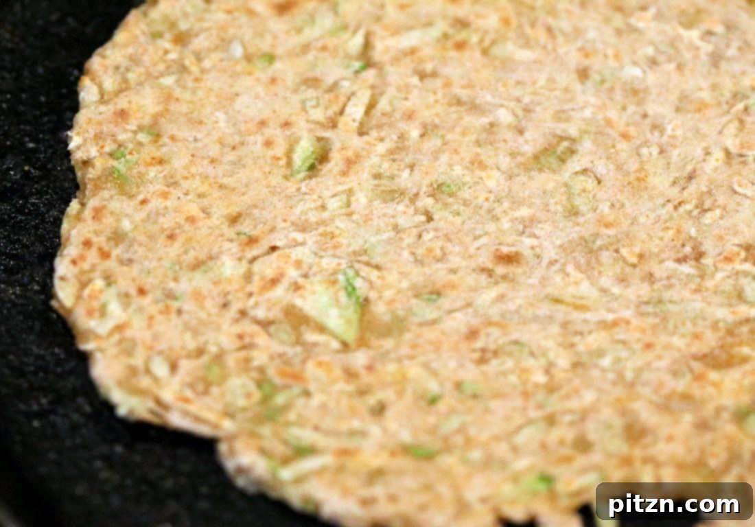Lauki Paratha - Spiced Opo Squash / Zucchini Wheat Flatbread. Easy Indian flatbread. Yeast-free, Whole grain | VeganRicha.com #vegan #Indian #recipe