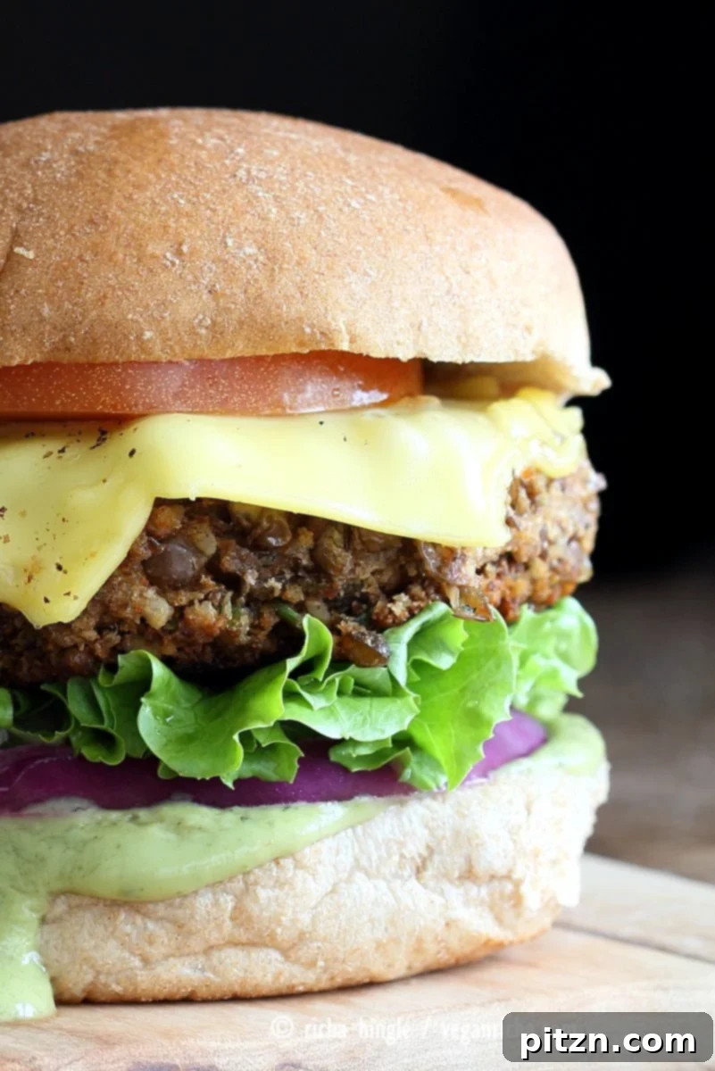 Spiced Lentil Walnut Burgers: Easy to make vegan patties