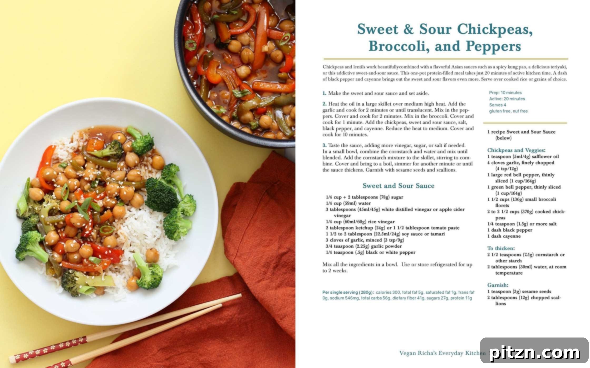 Sweet and Sour Chickpeas from Vegan Richa's Everyday Kitchen Cookbook Sample Recipe