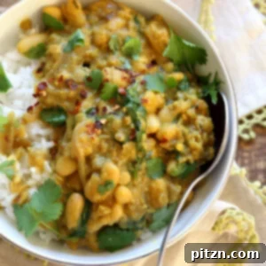 Cannellini and Lentil Jamaican Curry. Ran out of chickpeas to make lentil and chickpea Jamaican curry. Easy Coconut Curry with Jamaican Curry spices and beans and red lentils. #Vegan #Glutenfree #Soyfree #Nutfree #Recipe #veganricha | VeganRicha.com