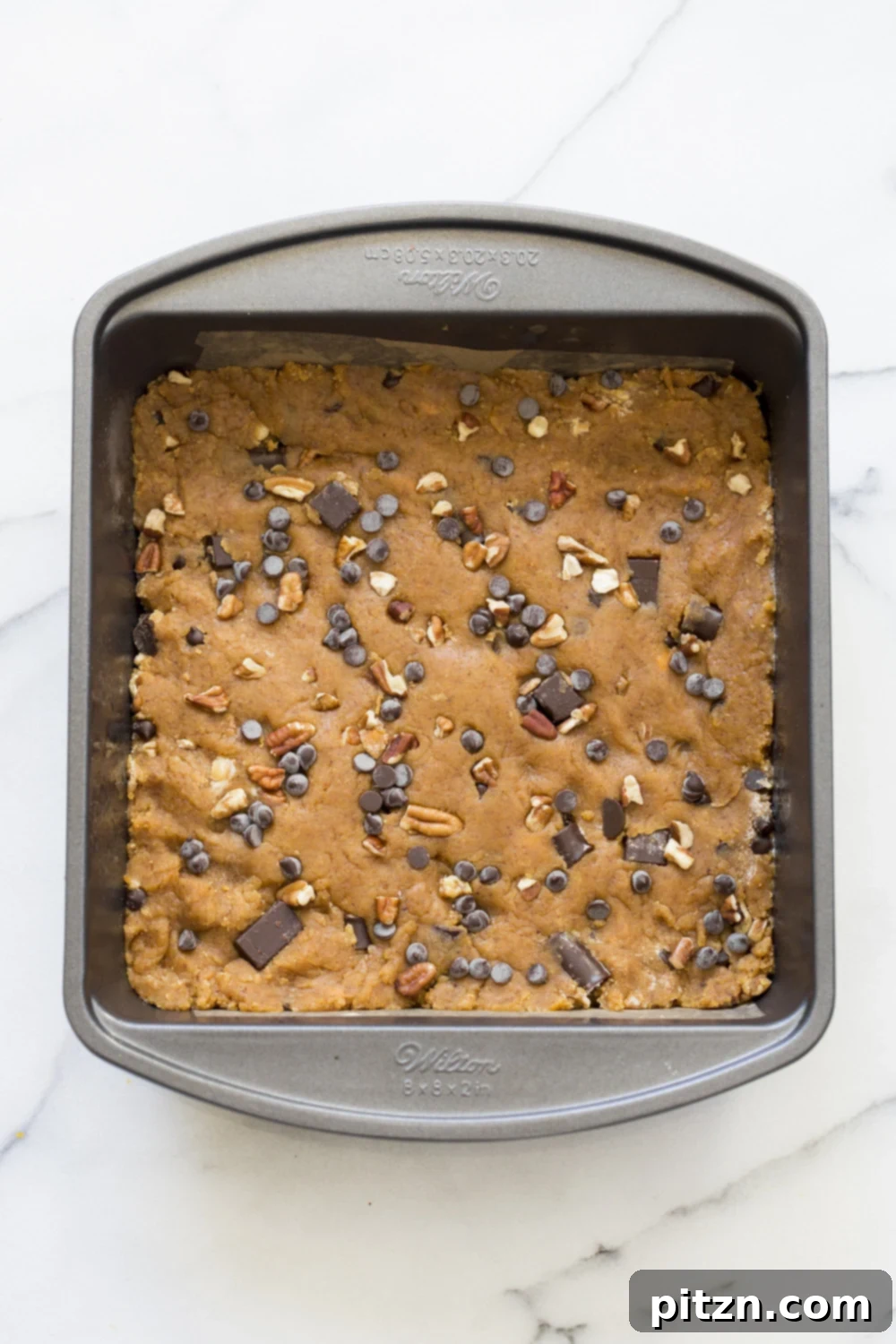 Mixing Wet Ingredients for Vegan Pumpkin Blondies - Step 1
