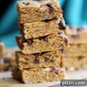 Guilt-Free Vegan Pumpkin Blondies 7 Vegan Pumpkin Blondies! Easy Nut Butter Pumpkin Blondies with Pecans and chocolate chips. No Added oil. #veganricha #vegan #Nutfree #Glutenfree option