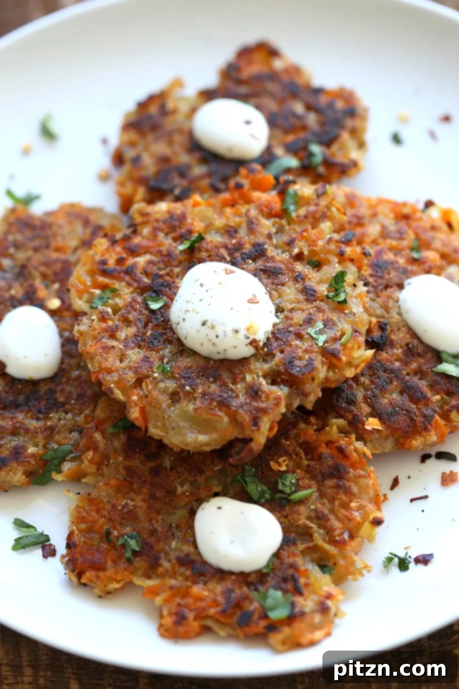 Easy Vegan Latkes recipe: Pan-fried crispy potato and sweet potato fritters