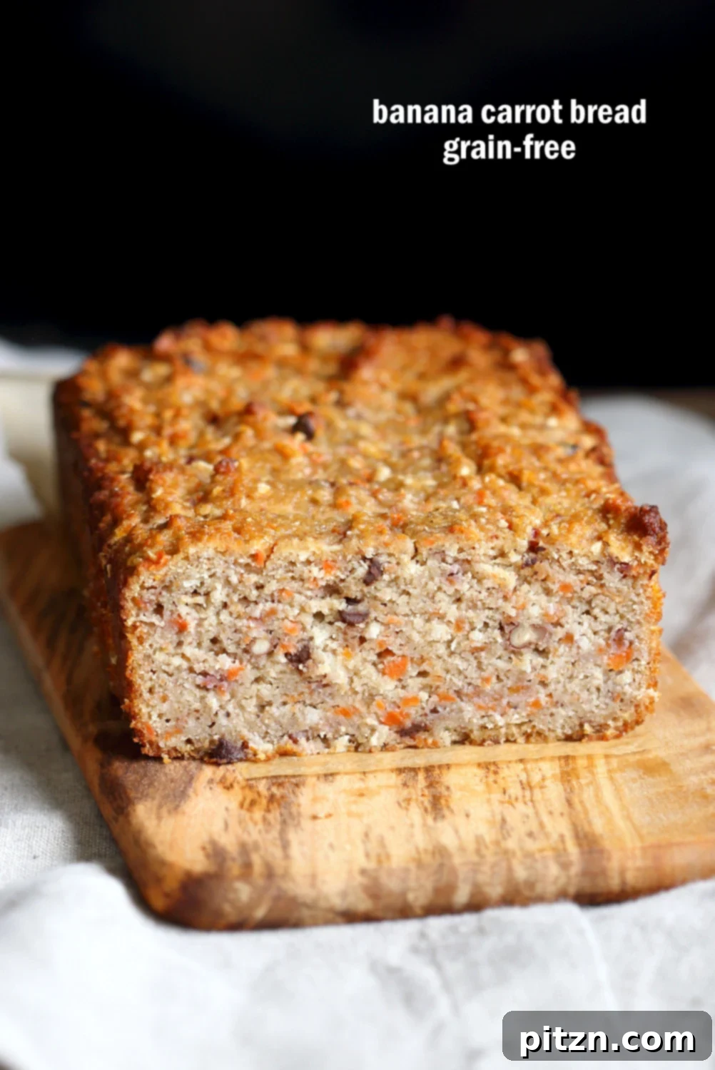 Soft, Moist Vegan Gluten-Free Banana Carrot Bread. Grain-free, flourless, no gum, no aquafaba, soy-free recipe. | VeganRicha.com